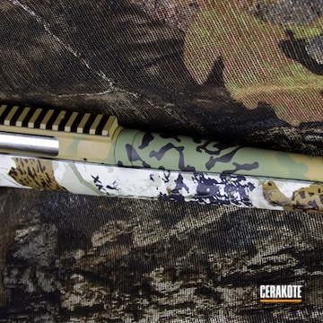 Cerakoted Custom Camo Bolt Action In H-229, H-146 And H-265