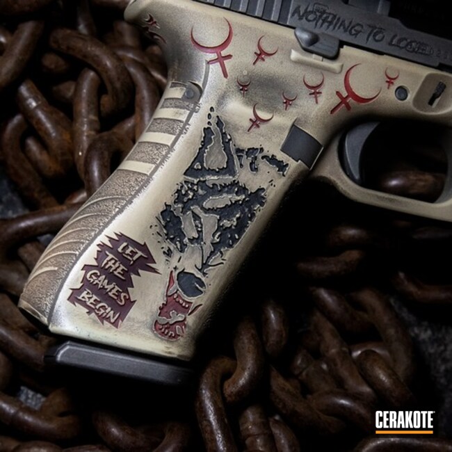 Cerakoted Big Bad Wolf Theme Glock In H-167, H-170, H-146 And H-148