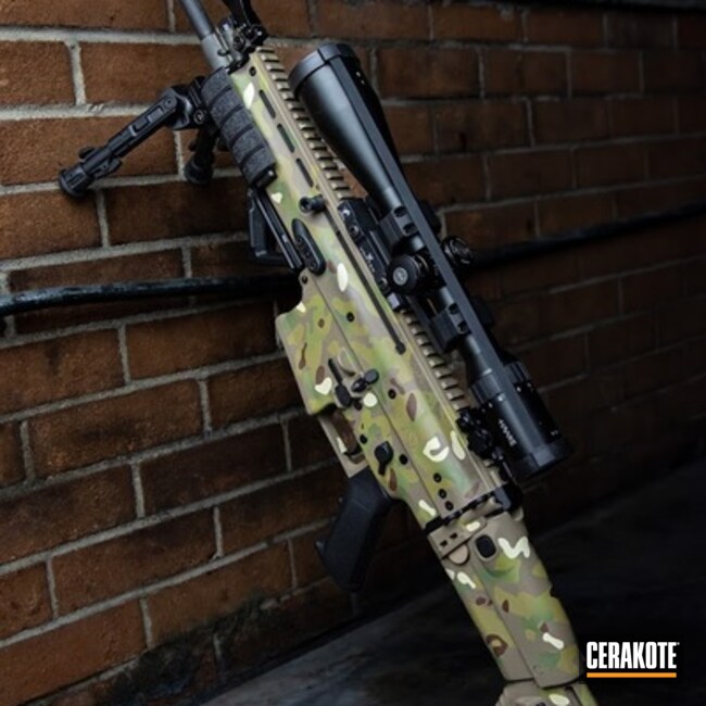 Custom Scar Dressed In Camo coated with Sniper Green, Chocolate Brown ...