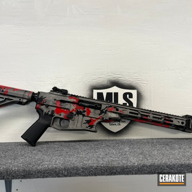 Usmc Red, Titanium And Graphite Black Semi-auto Shotgun