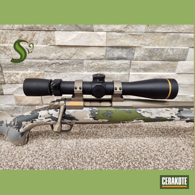 Cerakoted: S.H.O.T,Recoil Hawg,Scope Mount,Browning,Color Match,Browning X-Bolt,SMOKED BRONZE H-359,Muzzle Brake