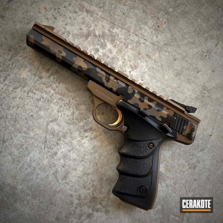 Powder Coating: Graphite Black H-146,Gun Coatings,S.H.O.T,Handguns,Pistol,buckmark,Tungsten H-237,Browning Buck Mark,Handgun,Burnt Bronze H-148,Browning Buckmark,Browning