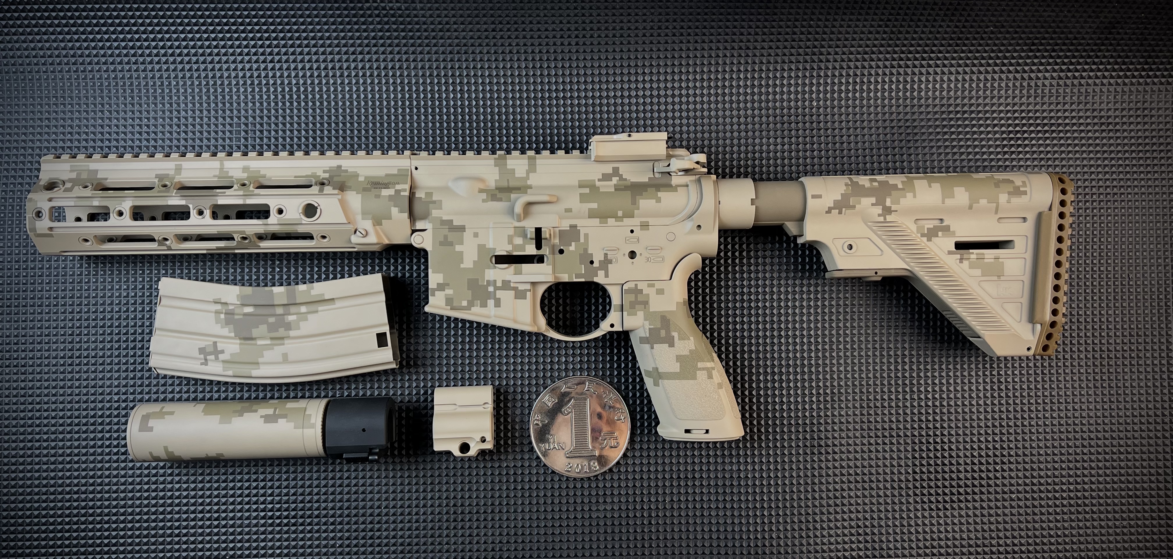 Desert Digital Camo Gun