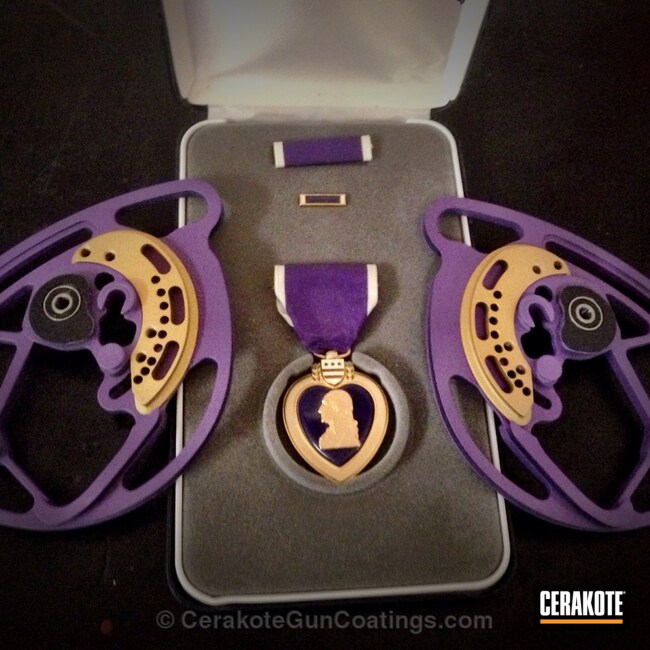 Cerakoted H-217 Bright Purple With H-122 Gold