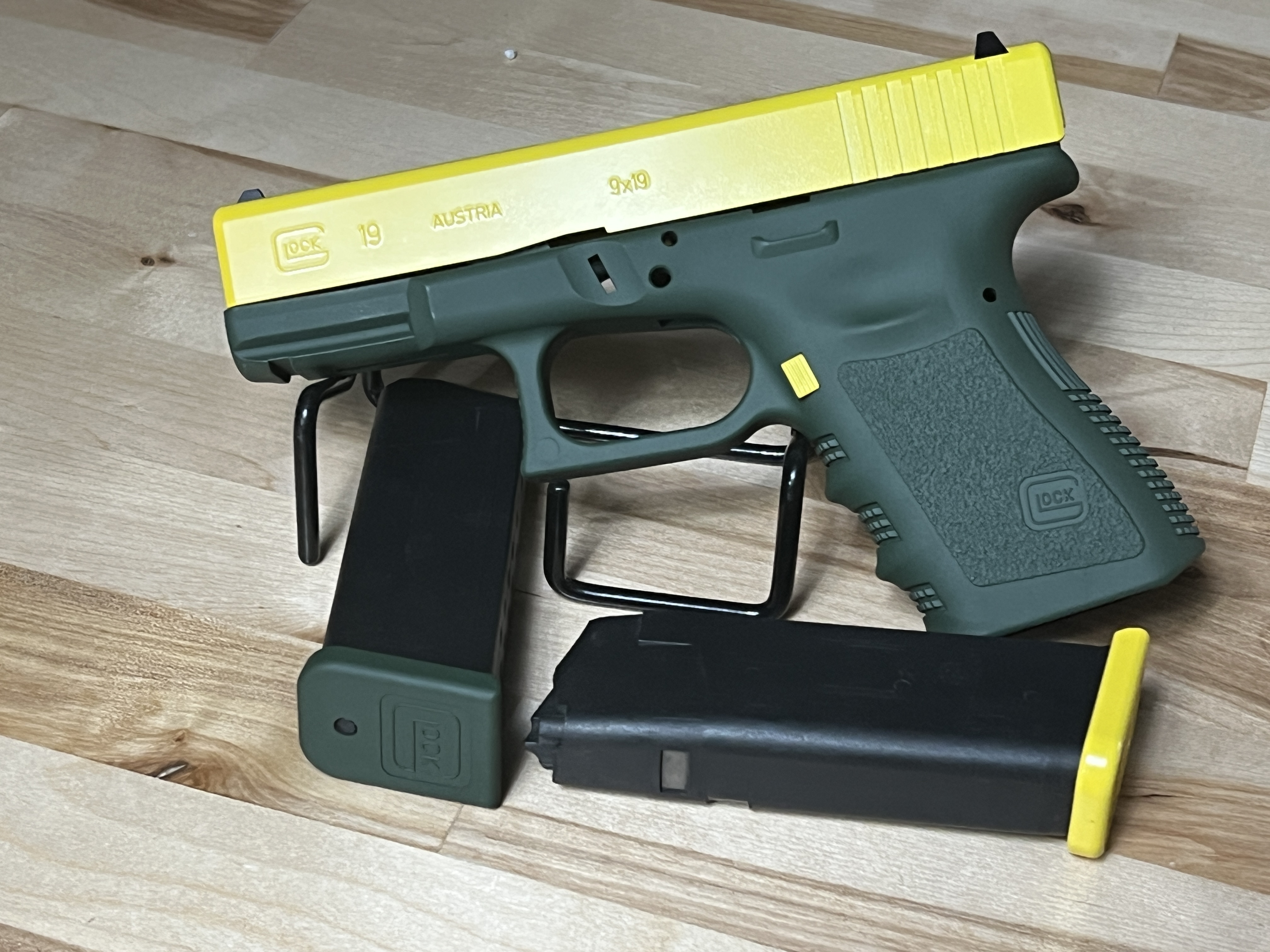 Packer Team colors Green & Gold Glock | Cerakote