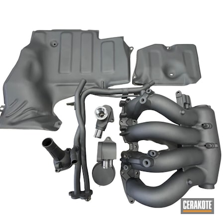 Powder Coating: Titanium E-250,Intake Manifold,Automotive Exhaust,Toyota,Heat Shield,Automotive,MR2,Automotive Parts