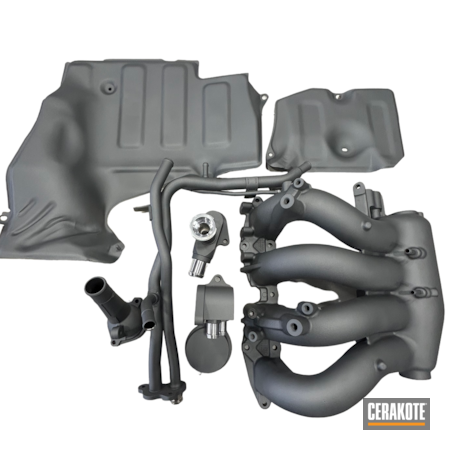 Powder Coating: Titanium E-250,Intake Manifold,Automotive Exhaust,Toyota,Heat Shield,Automotive,MR2,Automotive Parts