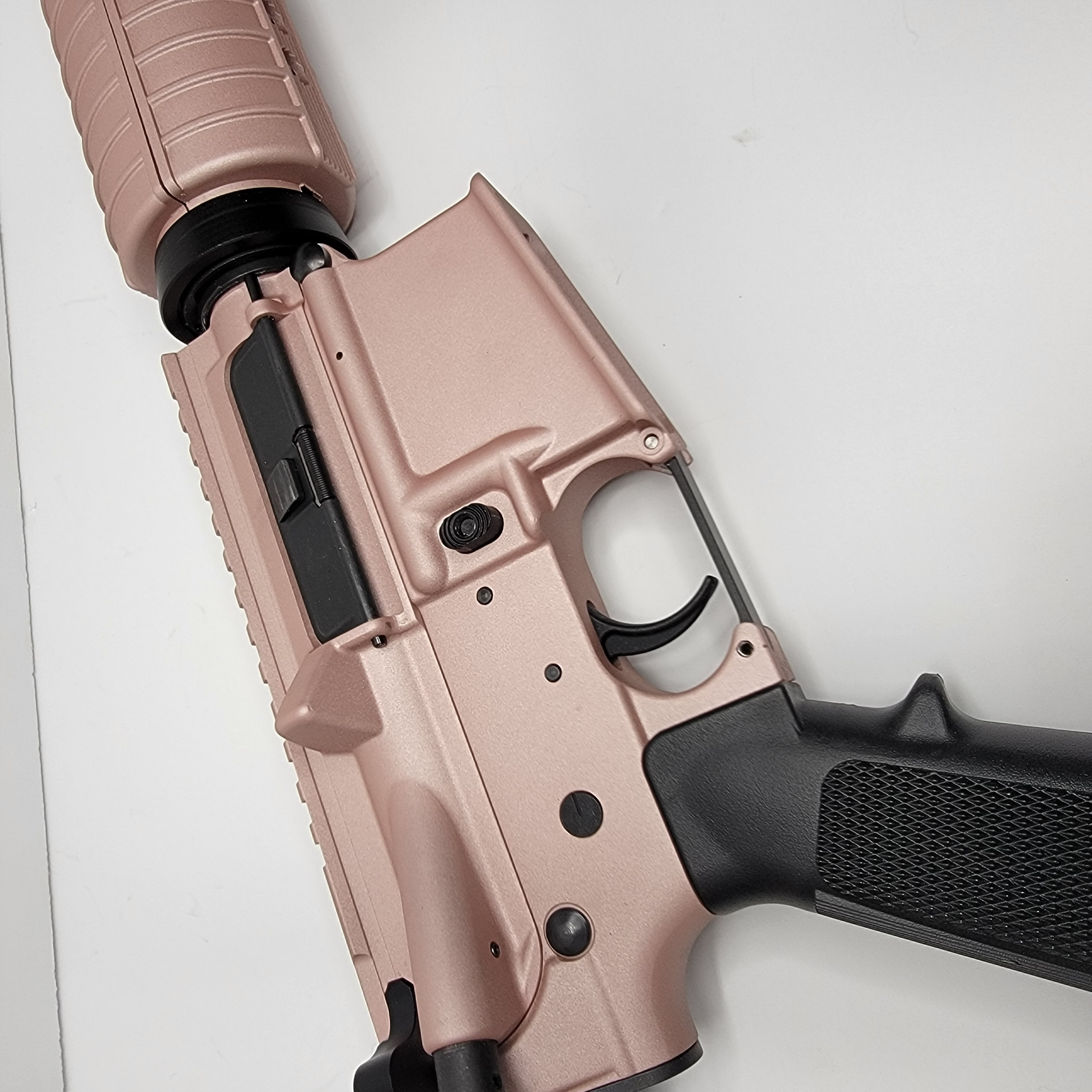 Rose Gold Rifle Custom AR finished in Rose Gold | Cerakote