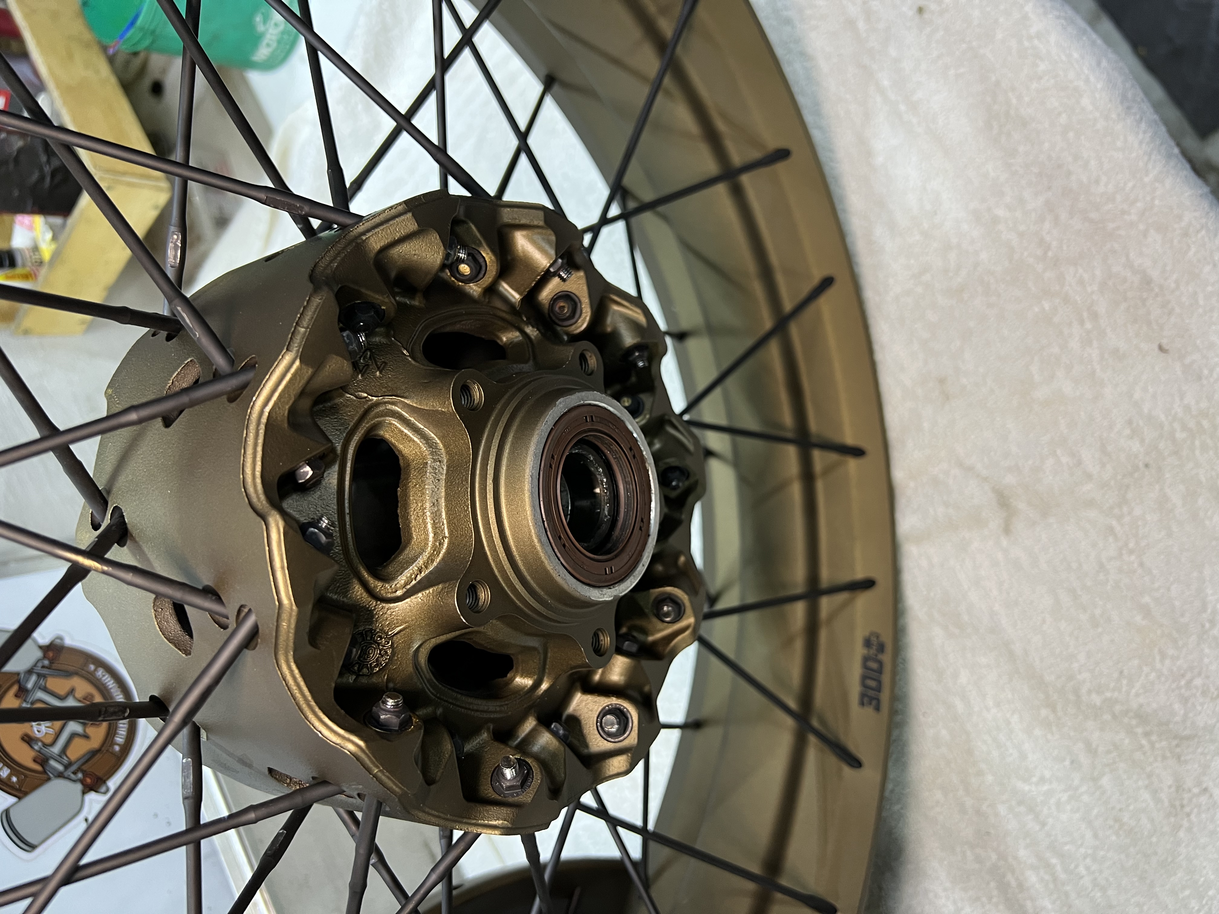 Ducati multistrada wheels customized with Cerakote burnt bronze and ...