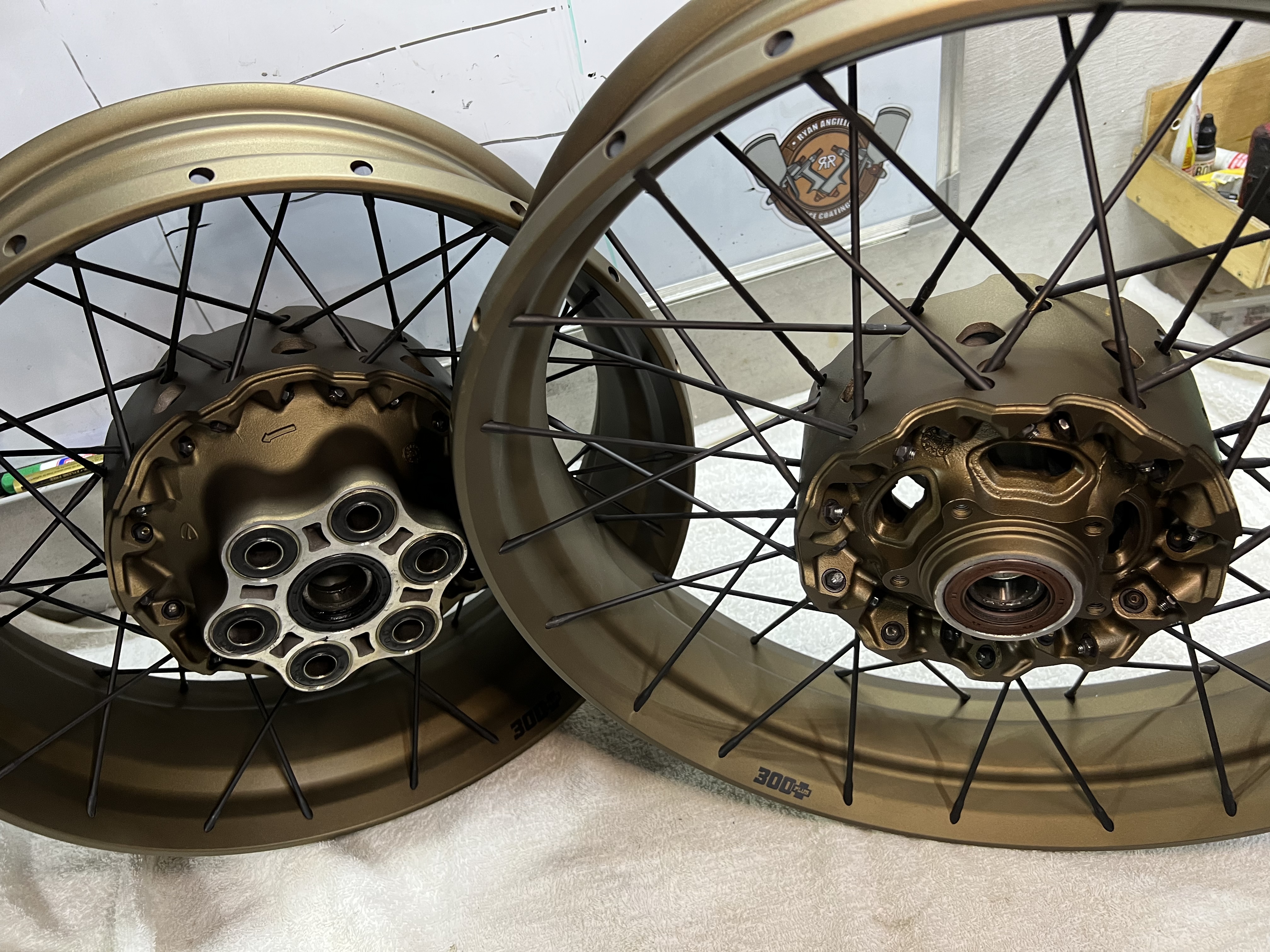 Ducati multistrada wheels customized with Cerakote burnt bronze and ...
