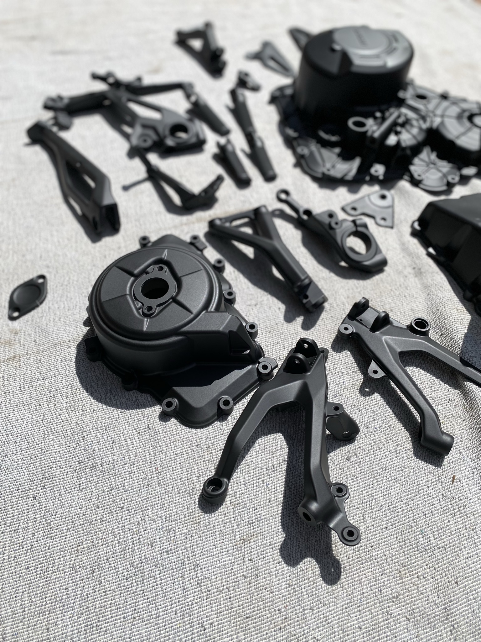 Ducati parts graphite blacked out | Cerakote
