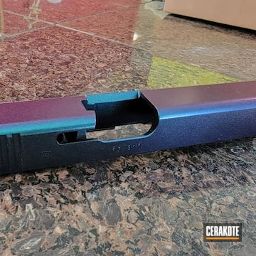 Cerakoted High Gloss Armor Clear And Graphite Black Glock Slide
