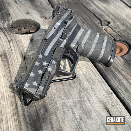Powder Coating: Smith & Wesson M&P,Glock,S.H.O.T,Pistol,Armor Black H-190,American Flag,Stainless H-152