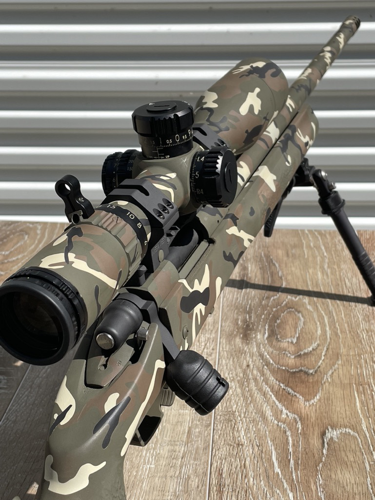 Woodland Camo Rifle & Scope | Cerakote