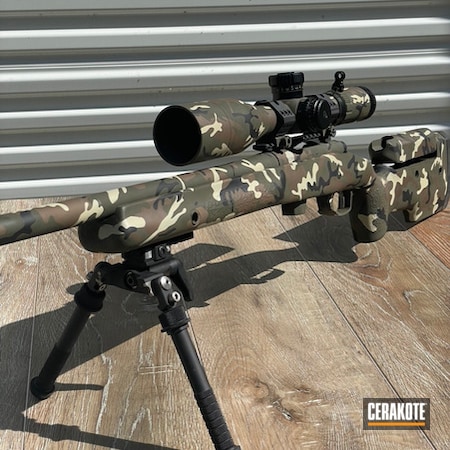 Powder Coating: Mil Spec O.D. Green H-240,Chocolate Brown H-258,S.H.O.T,Scope,DESERT SAND H-199,Armor Black H-190,Bolt Action Rifle,Woodland Camo