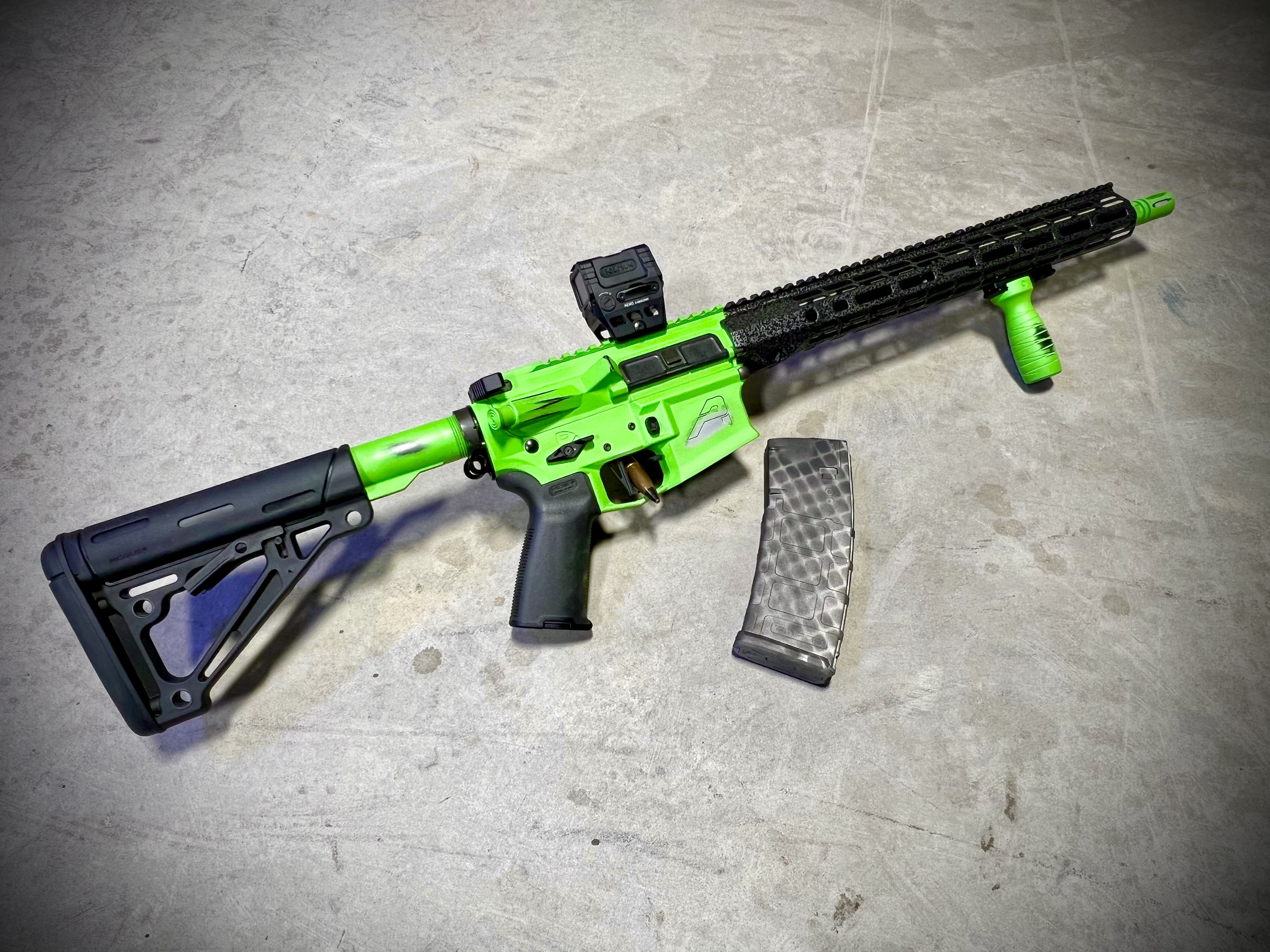 M4 Rifle Green Zombie green mamba M4 | Cerakote