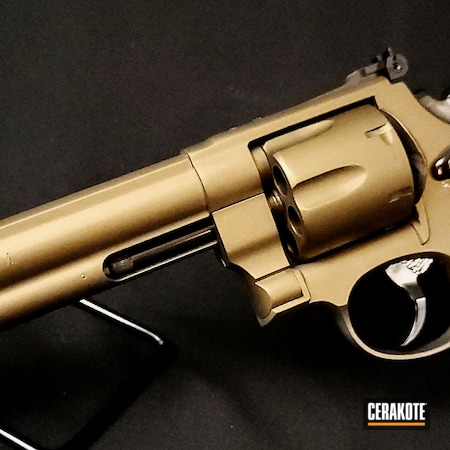 Powder Coating: Smith & Wesson,610,S.H.O.T,10mm,Revolver,Burnt Bronze H-148