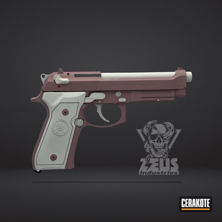 Powder Coating: PINK CHAMPAGNE H-311,1911,S.H.O.T,Pistol,Beretta,FROST H-312,HIGH GLOSS ARMOR CLEAR H-300