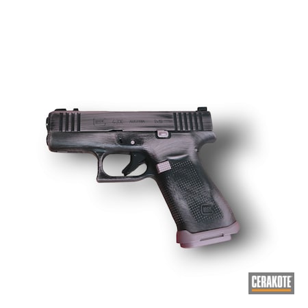 Powder Coating: ROSE GOLD H-327,Glock 43,S.H.O.T,Pistol,Armor Black H-190,Glock 43X