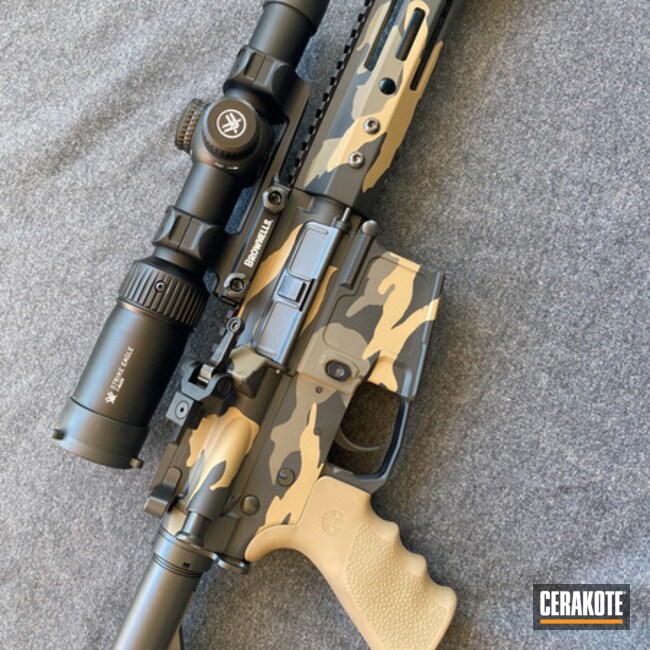 Cerakoted Custom Camo In H-226, H-235 And H-146