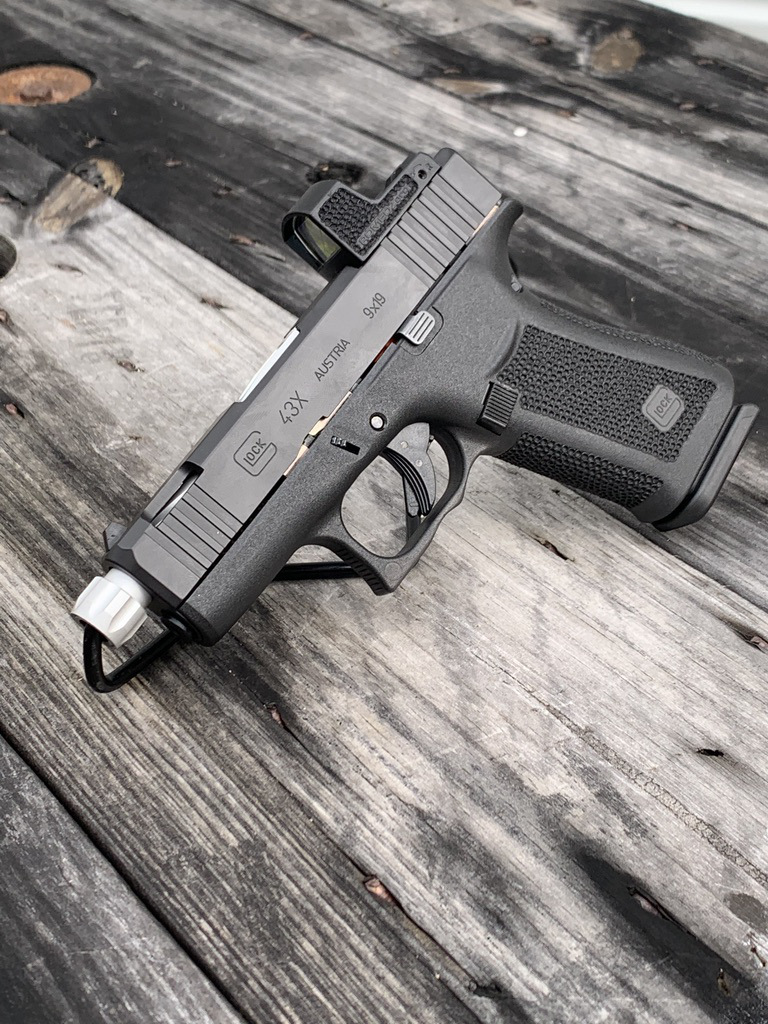 Lock 43x Razorback Glock 43X With Optic Cut, Slide Ports, Stippled Grip | Cerakote