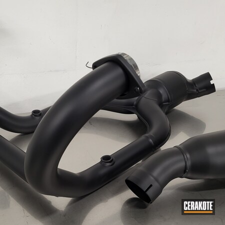 Powder Coating: CERAKOTE GLACIER BLACK C-7600,BMW Motorcycle,Automotive,Exhaust