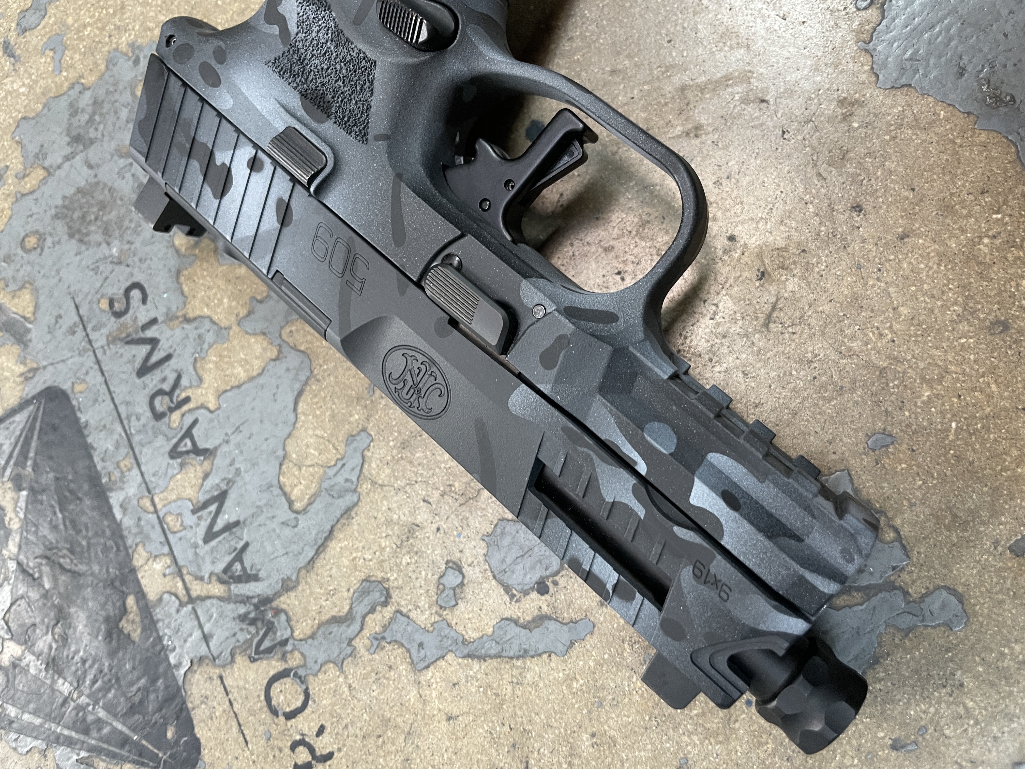 Custom Pistol finished in Armor Black, Sniper Grey and Battleship Grey ...