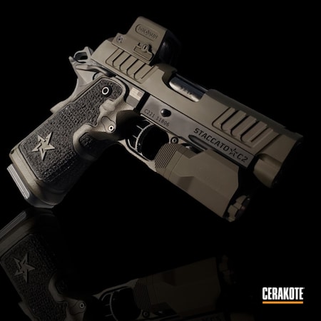 Powder Coating: 9mm,Staccato,Pistol,MAGPUL® O.D. GREEN H-232