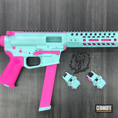 Powder Coating: S.H.O.T,Pistol,Palmetto State Armory,Robin's Egg Blue H-175,AR-15,Prison Pink H-141