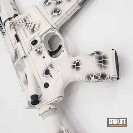 Powder Coating: Graphite Black H-146,5.56,Snow White H-136,AR Rifle,S.H.O.T,AR-15,Snow Camo