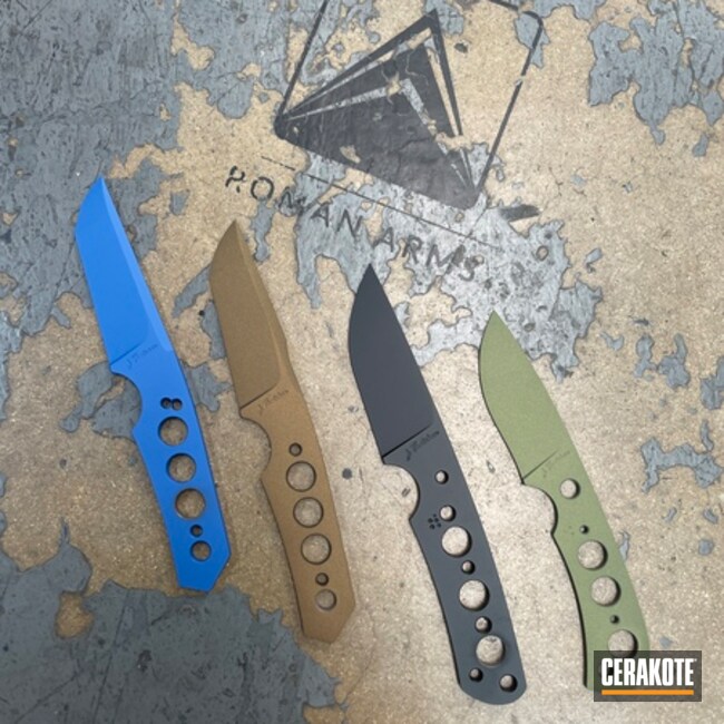 Cerakoted Fixed Blade In H-360, H-171, H-146 And H-148