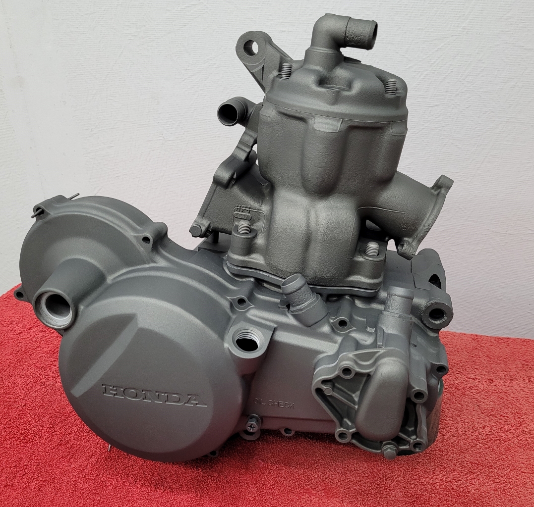 Grey Engine Honda Dirtbike Engine finished with Tactical Grey and Gen II Graphite ...