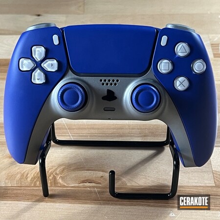 Powder Coating: controller,Periwinkle H-357,PlayStation 5,Video Game Theme,Satin Mag H-147,playstation,Gamer,Video Game Contoller