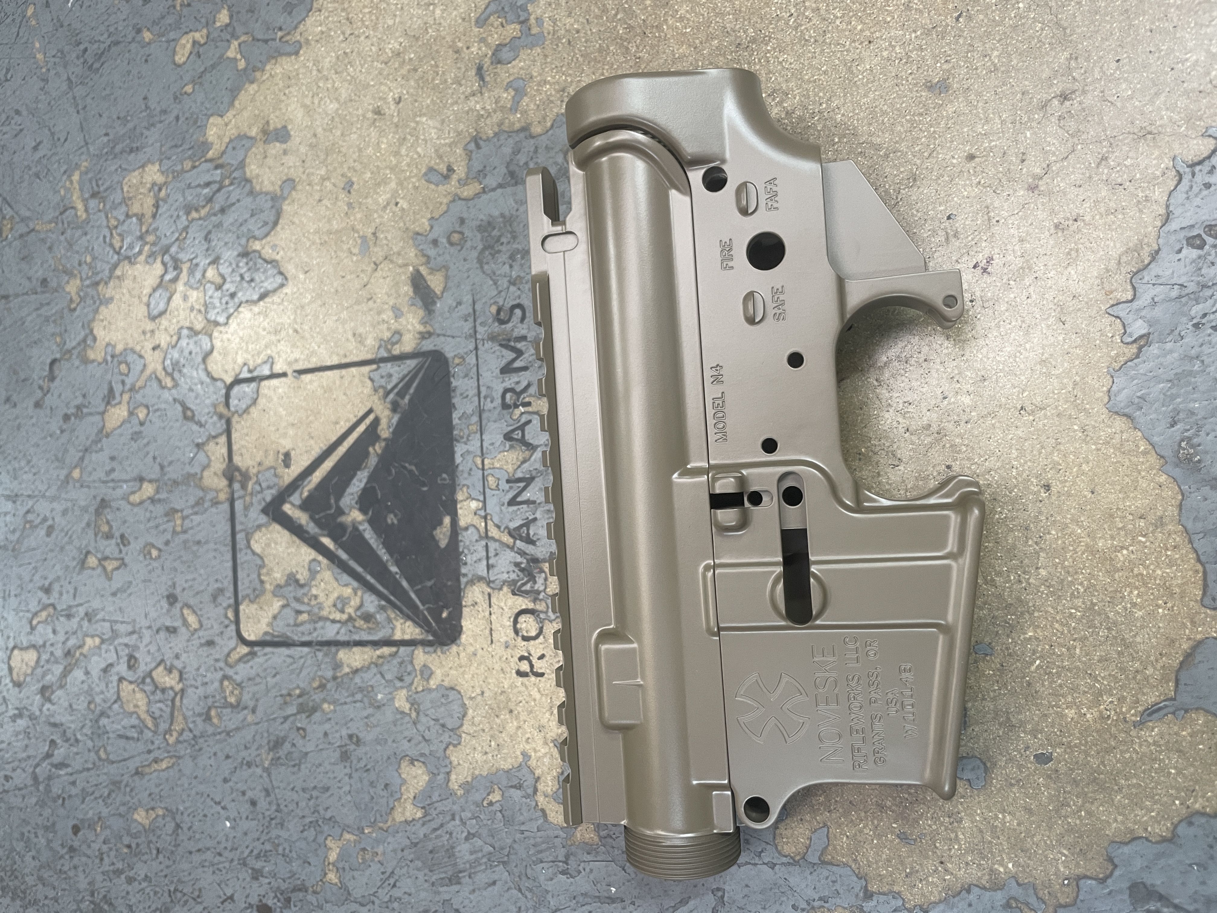 Upper And Lower Receiver Set Finished With FDE Cerakote Upper And Lower Receiver Set Finished With Fde Cerakote