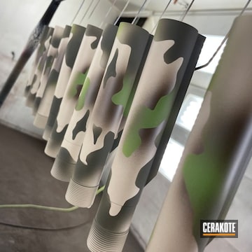 Cerakoted Gen Ii Desert Sand, Zombie Green, Magpul® O.d. Green, Chocolate Brown And Multicam® Bright Green Camo
