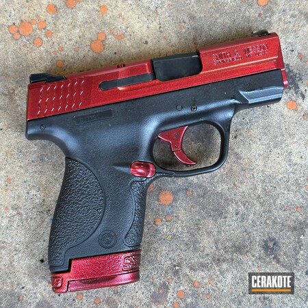 Powder Coating: Graphite Black H-146,Smith & Wesson M&P Shield,S.H.O.T,HIGH GLOSS ARMOR CLEAR H-300,Certified Applicator