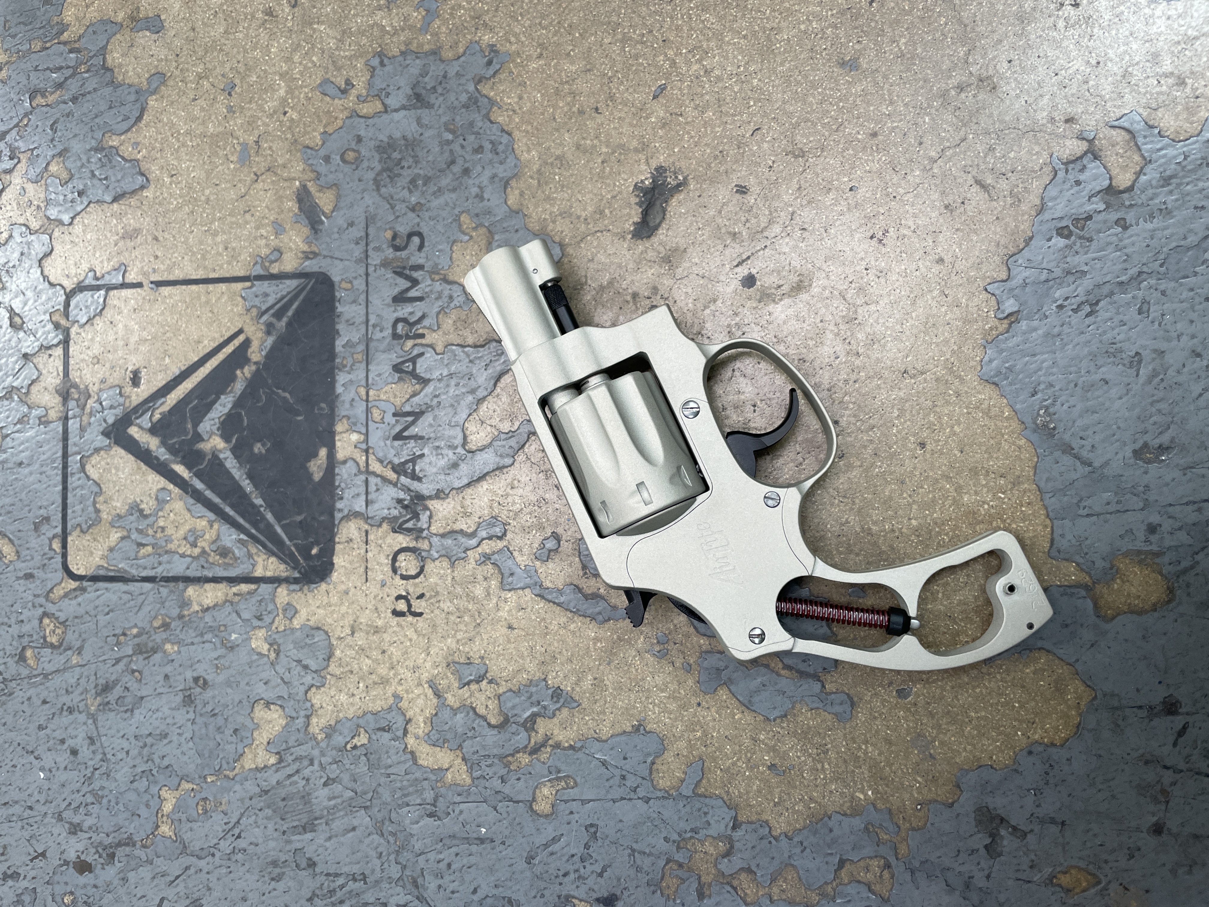 Custom Revolver coated with a Satin Aluminum and Graphite Black Finish ...