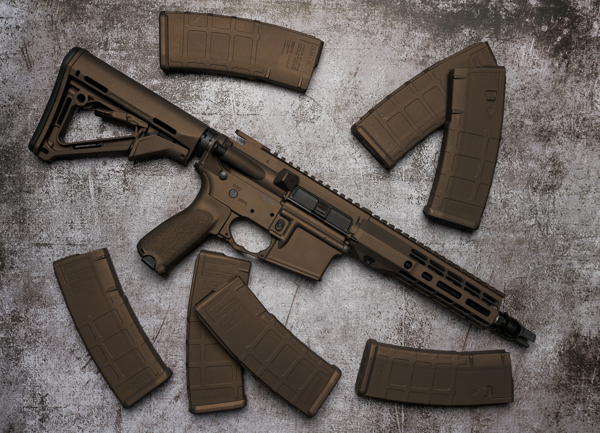 Ar Rafle AR Rifle finished with a Midnight Bronze Finish | Cerakote
