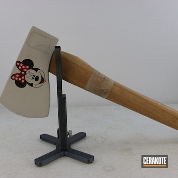 Throwing Axe With Minnie Mouse Stencil