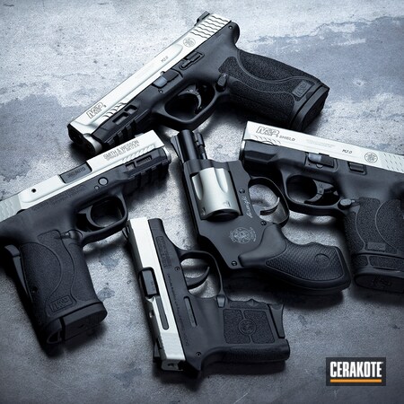 Powder Coating: Smith & Wesson,Black,S.H.O.T,Revolver,Shimmer Aluminum H-158,Silver,Semi-Auto