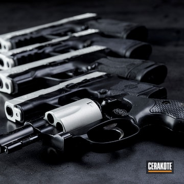 Silver On Black Smith & Wesson Pistols