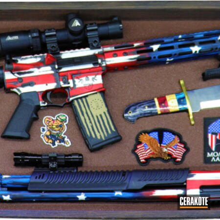 Powder Coating: Graphite Black H-146,Patriot Blue H-362,Distressed,S.H.O.T,Stormtrooper White H-297,USMC Red H-167,Freedom,American Flag,Custom,Distressed American Flag