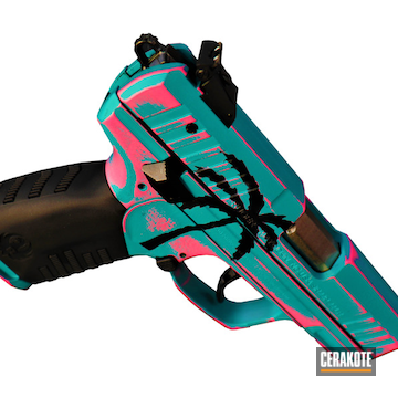 Prison Pink, Graphite Black And Aztec Teal Ruger In In Miami Vice Theme