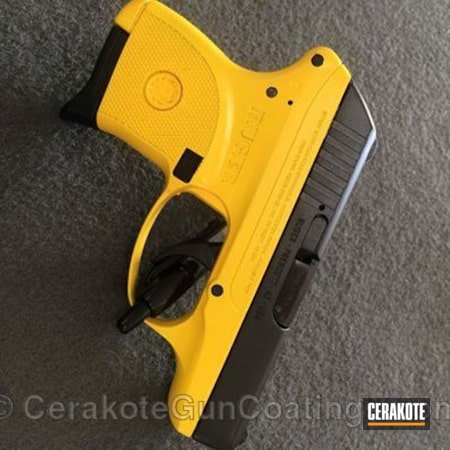 Powder Coating: Corvette Yellow H-144,Black,Handguns,Ruger,Yellow