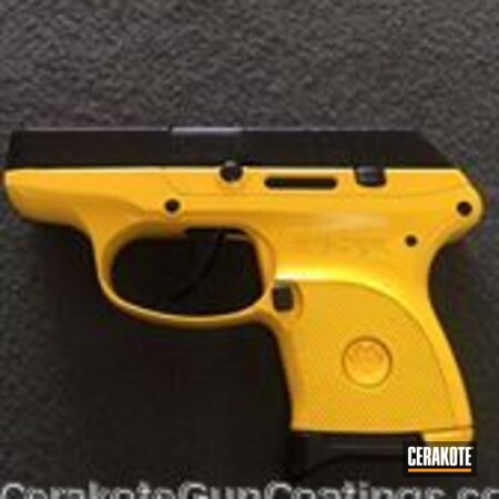 Powder Coating: Corvette Yellow H-144,Black,Handguns,Ruger,Yellow