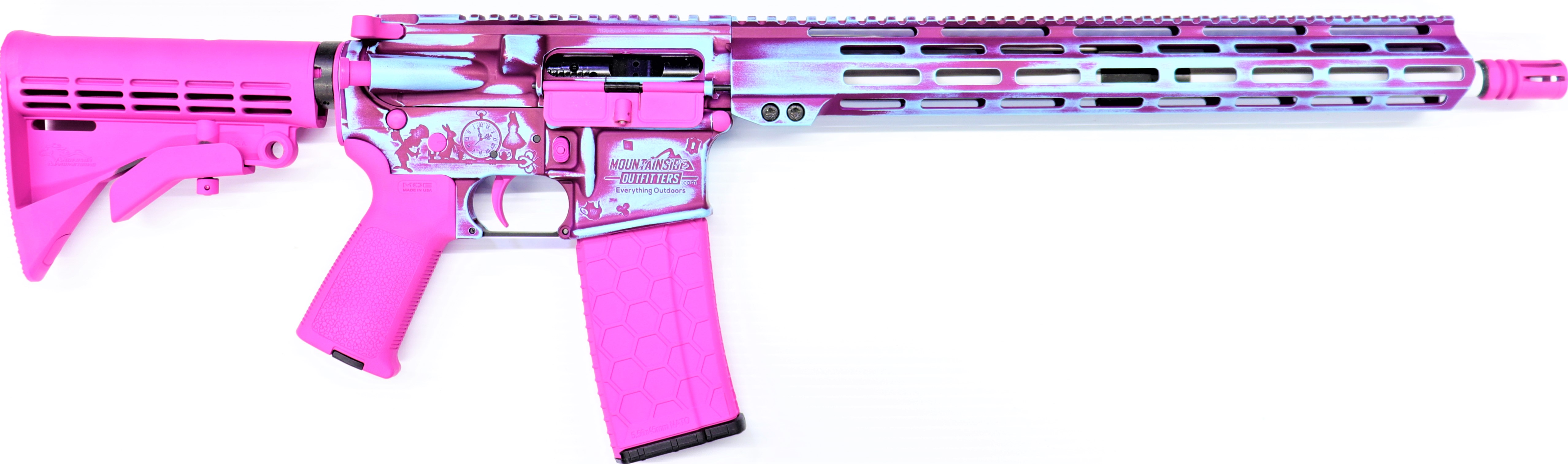 Ar 15 Blue Raspberry Alice In Wonderland Themed Ar with a Blue Raspberry, Prison Pink and ...