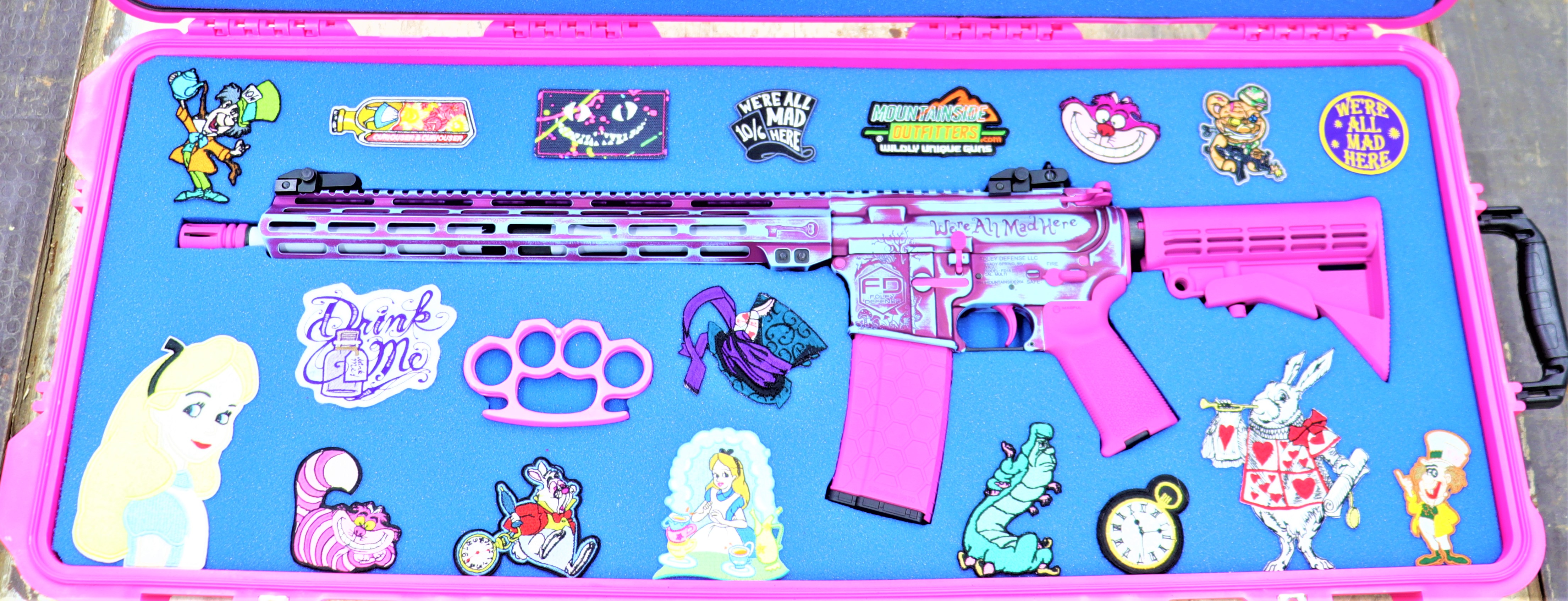 Ar 15 Blue Raspberry Alice In Wonderland Themed Ar with a Blue Raspberry, Prison Pink and ...
