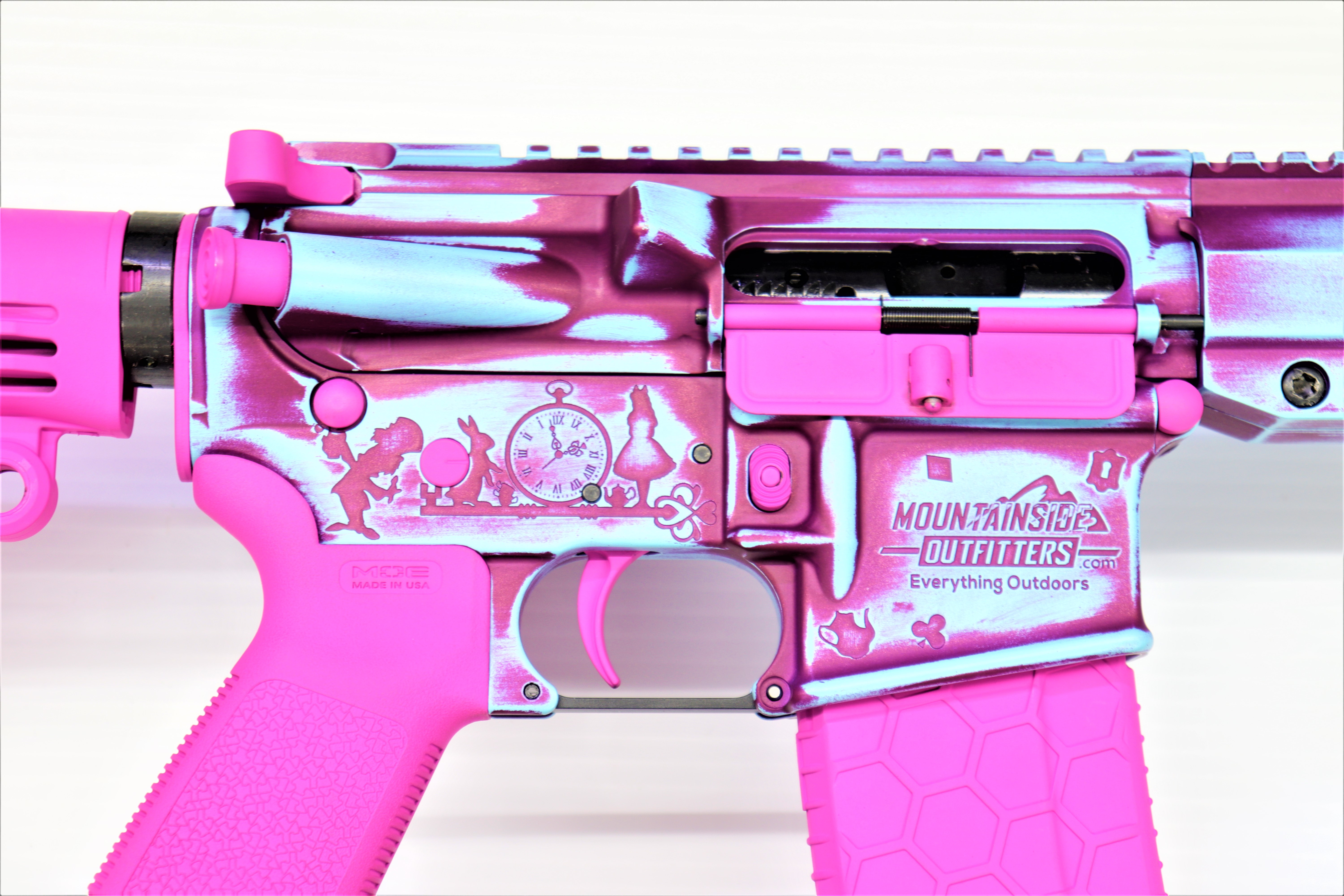 Ar 15 Blue Raspberry Alice In Wonderland Themed Ar with a Blue Raspberry, Prison Pink and ...