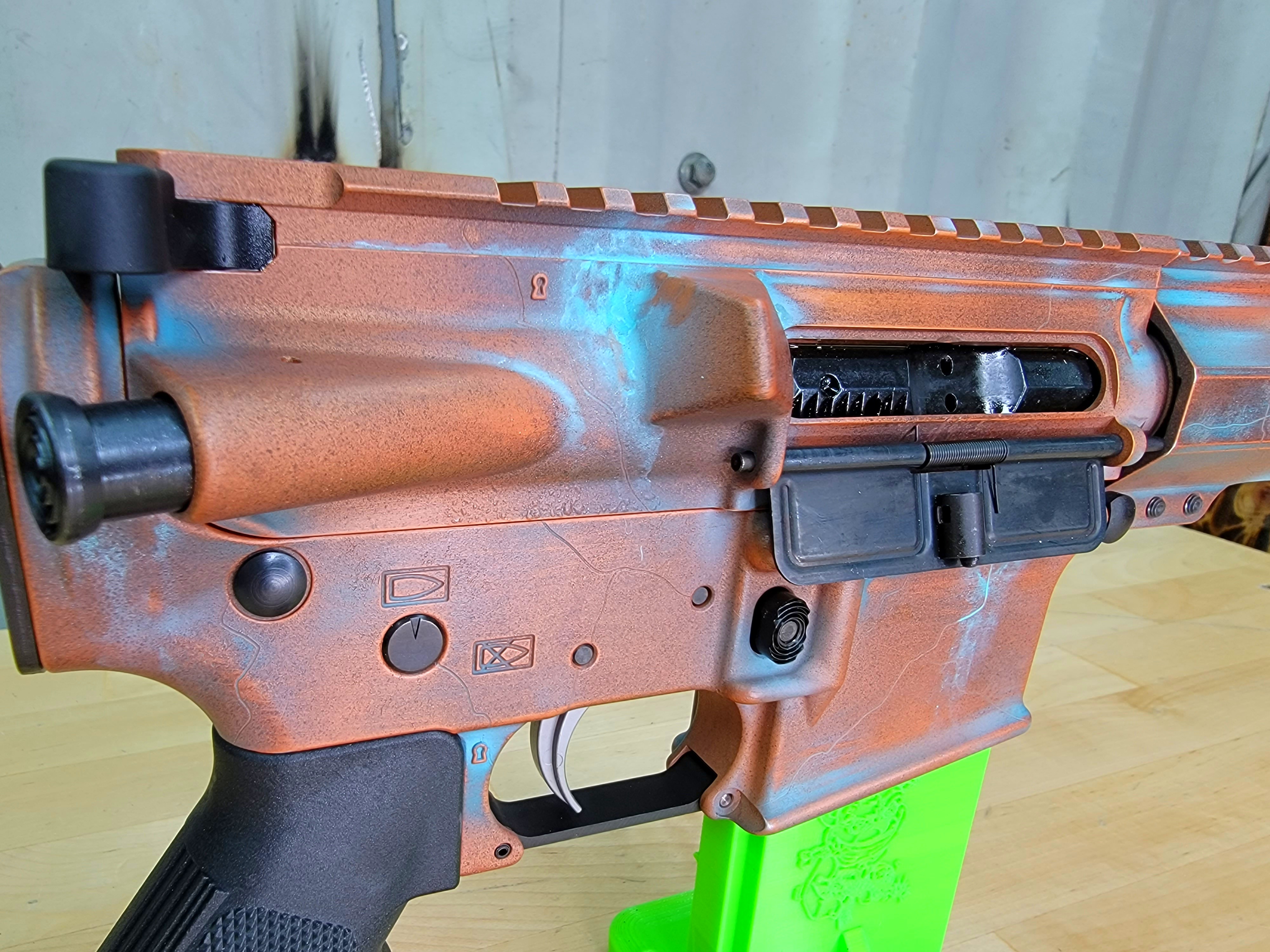 Bronze Raspberry Cerakote Ar With Patina | Cerakote