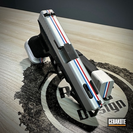 Powder Coating: Satin Aluminum H-151,Patriot Blue H-362,Glock 17C,Stripes,S.H.O.T,USMC Red H-167,American,Stippling,Stippled,Glock 17